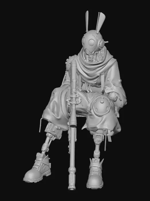 3D model for Army Rabbit shooter