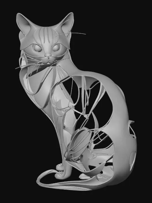3D model for Ribbon Cat