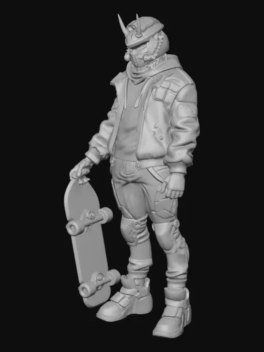 3D model for Neon Gundam Skater