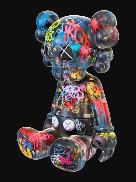 3D model for KAWS-Graffiti Bearbrick