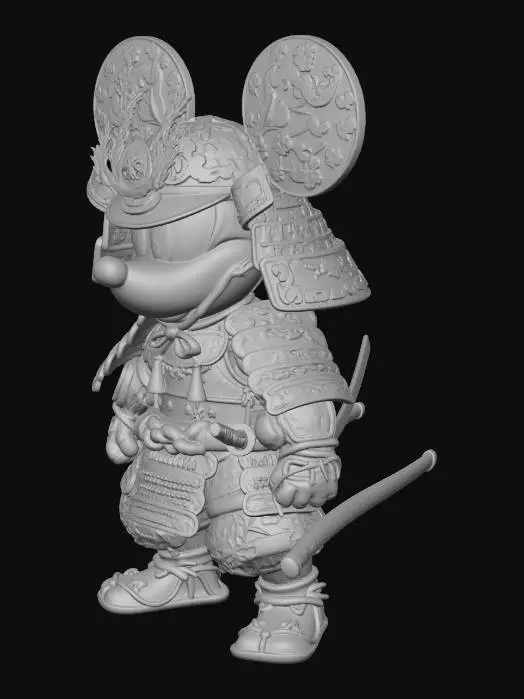 3D model for Mickey the Armored Samurai