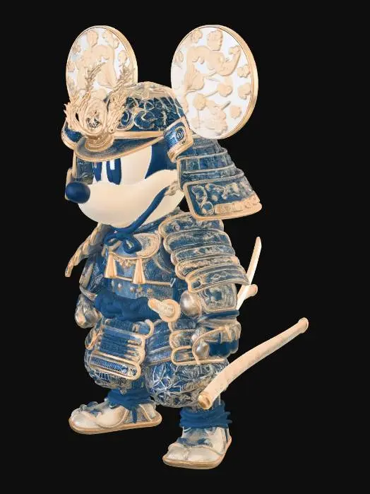 3D model for Mickey the Armored Samurai