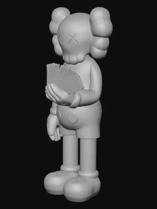 3D model for Gold KAWS Companion with Cash