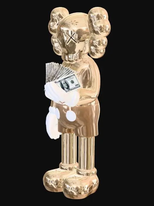3D model for Gold KAWS Companion with Cash