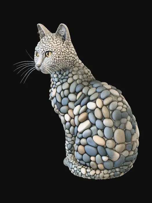 3D model for Pebble Cat
