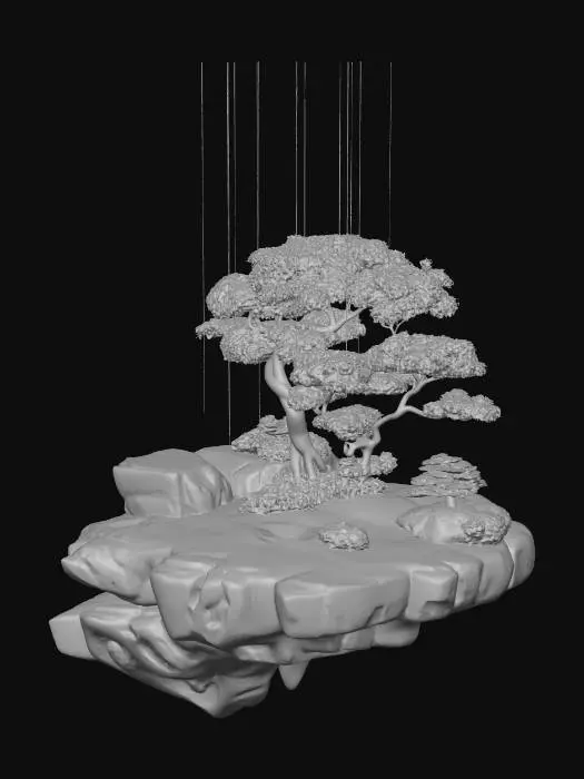 3D model for Floating Bonsai Garden