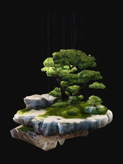 3D model for Floating Bonsai Garden