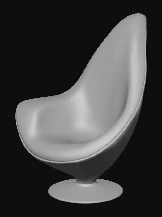 3D model for Red Egg Chair