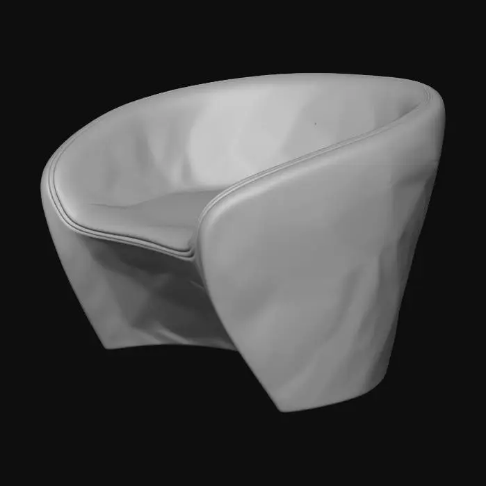 3D model for Industrial Riveted Leather Chair