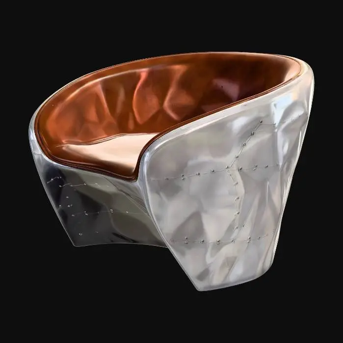 3D model for Industrial Riveted Leather Chair