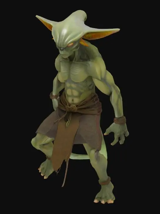 3D model for A powerful alien kung fu master rig