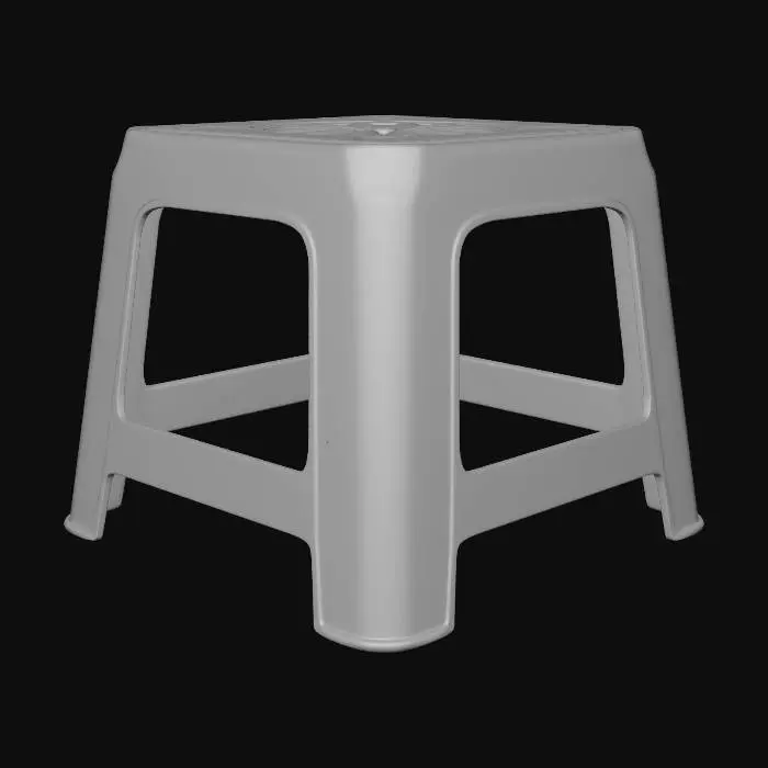 3D model for Red Plastic Stool