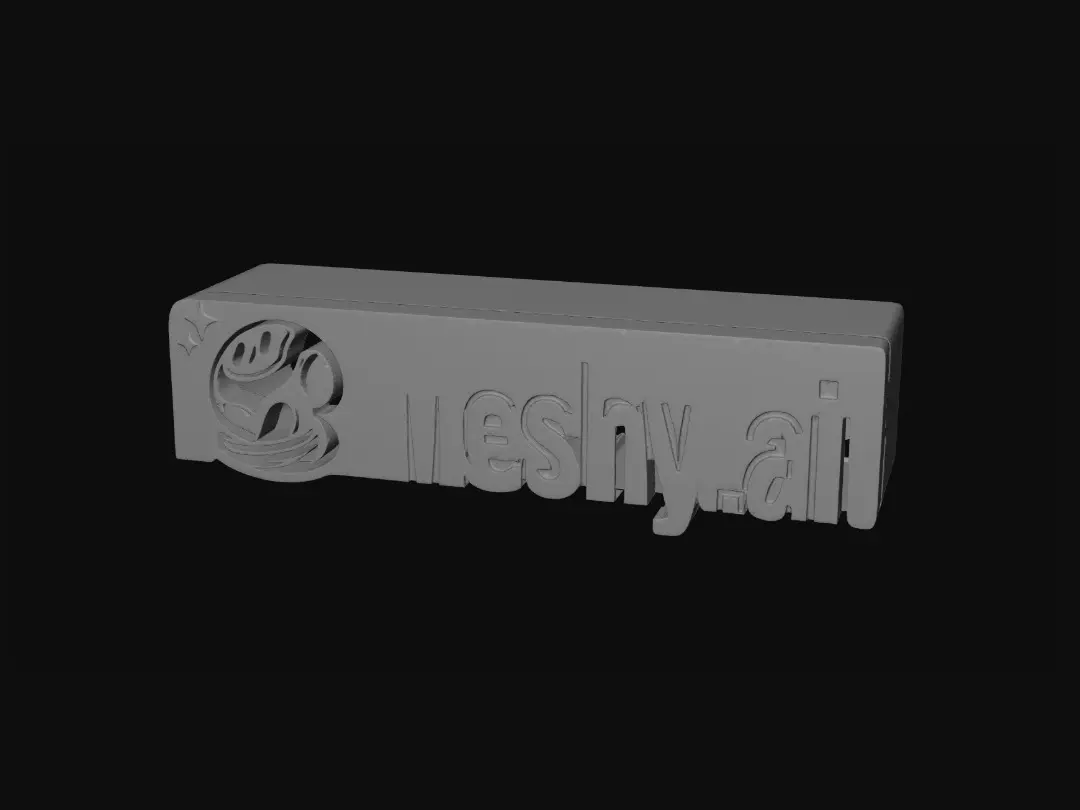 3D model for Meshy.ai Neon Helmet Logo