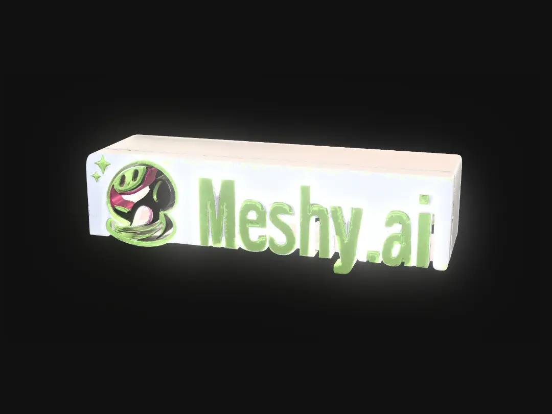 3D model for Meshy.ai Neon Helmet Logo