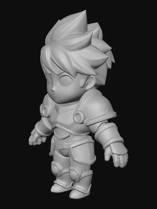 3D model for Heroic Chibi Knight Hero