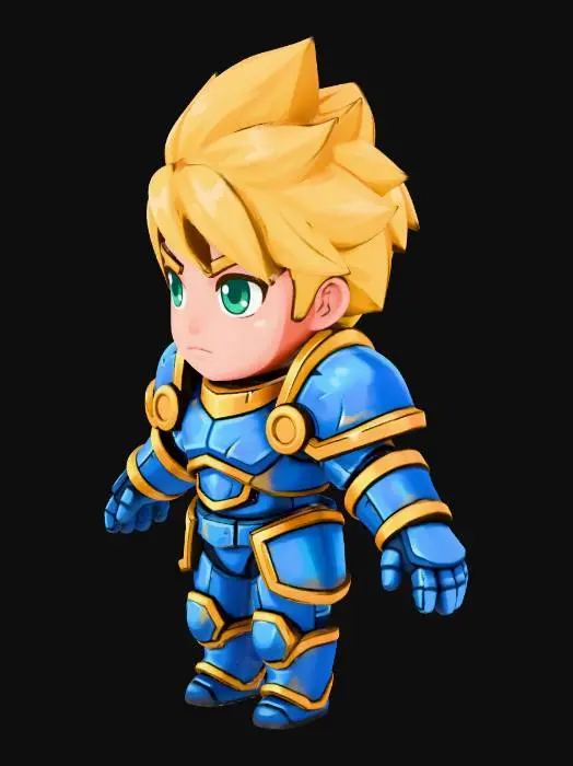 3D model for Heroic Chibi Knight Hero