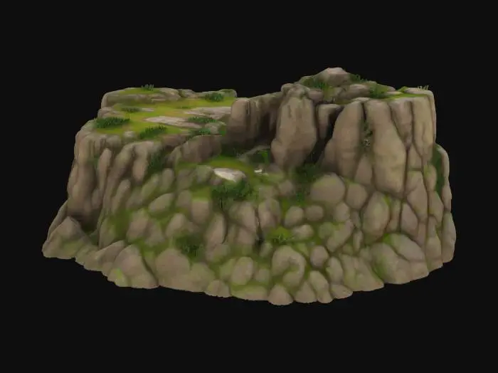 3D model for rocky terrain with terraces