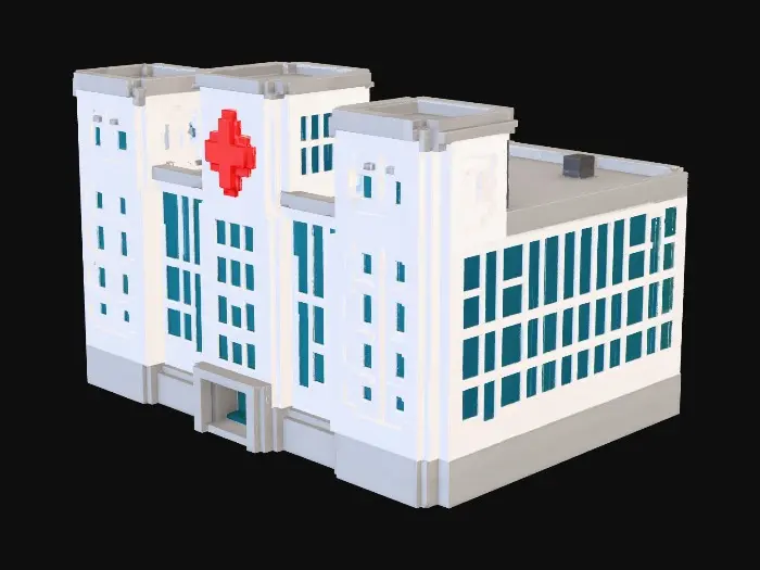 3D model for Hospital Isometric Design