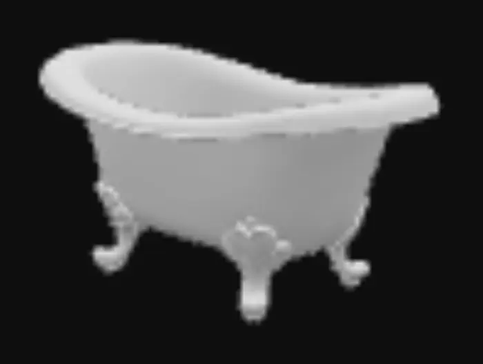 3D model for 4in diameter planter that is shaped like a claw foot bathtub