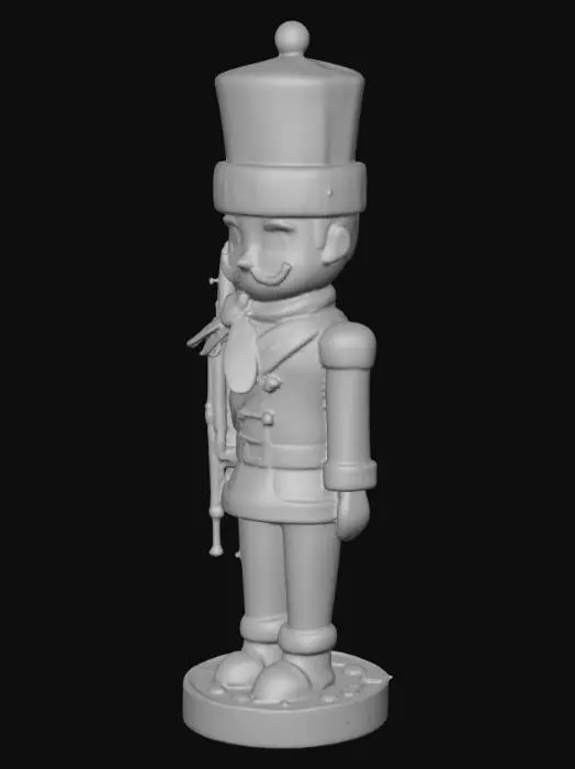 3D model for Christmas Toy Soldier standing at attention