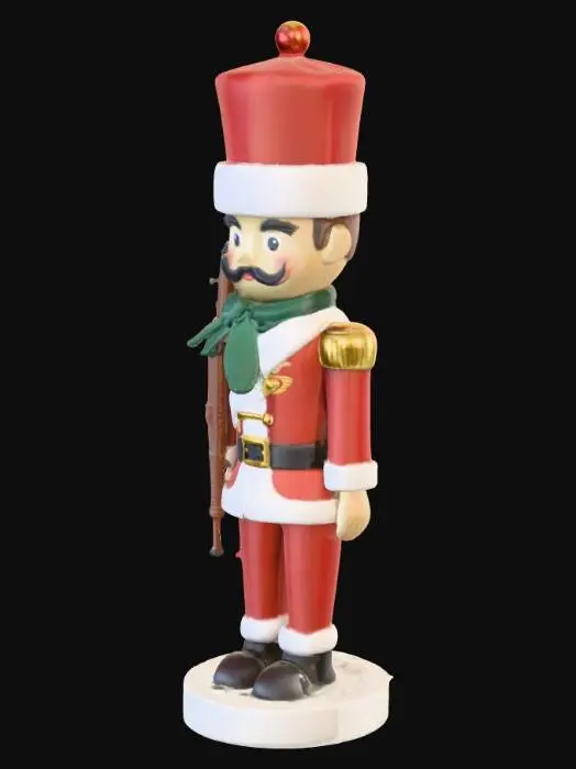 3D model for Christmas Toy Soldier standing at attention