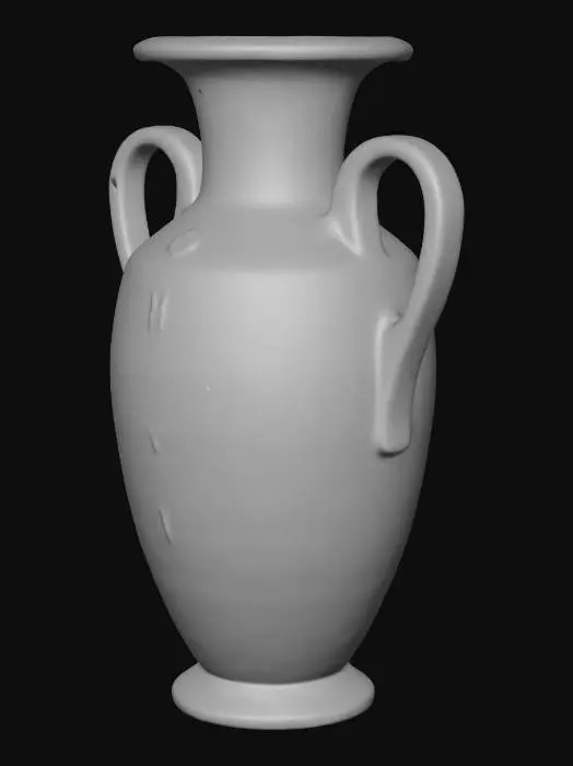 3D model for Modern vase with musical accent. Two rounded handles. Roman style