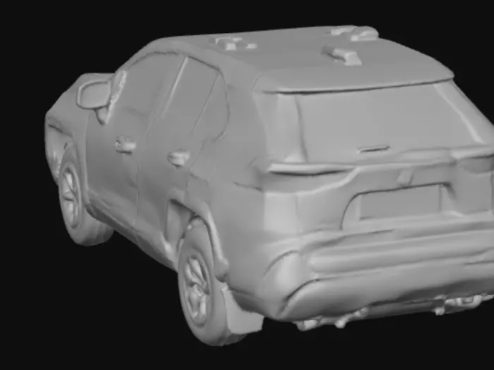 3D model for White SUV on the Road