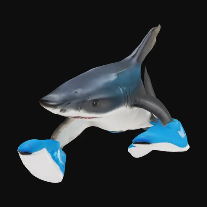 3D model for Shark Sneakers on the Beach