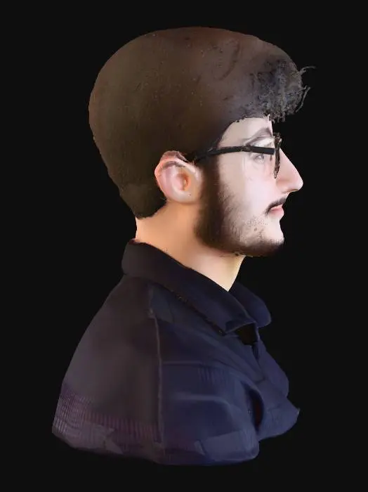 3D model for Portrait in Black Shirt