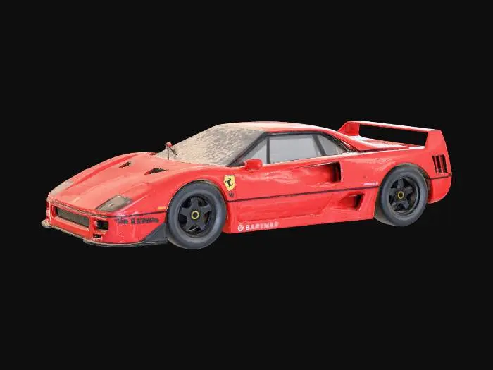 3D model for Ferrari F40 in Red