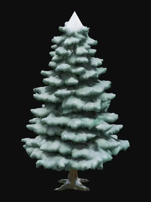 3D model for Snowy Evergreen
