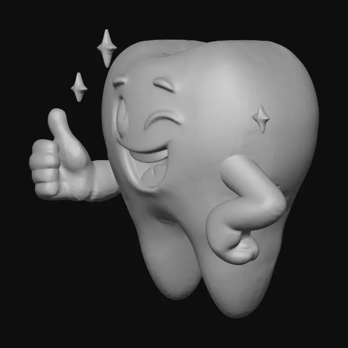 3D model for Winking Tooth Thumbs Up
