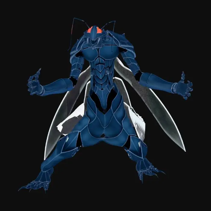 3D model for Cybernetic Wasp Warrior