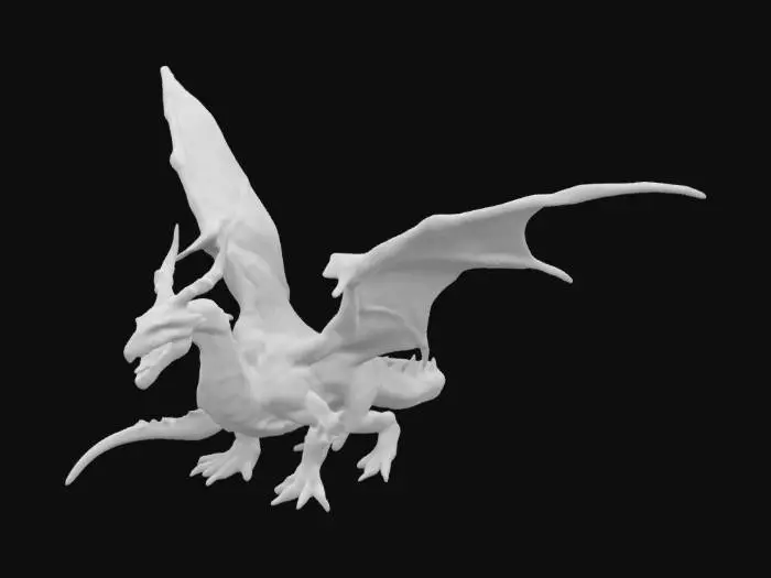 3D model for Styled detailed fantasy dragon, #game figure#