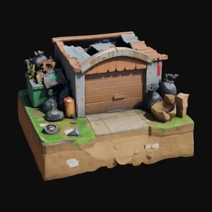 3D model for Schrottplatz-Garage