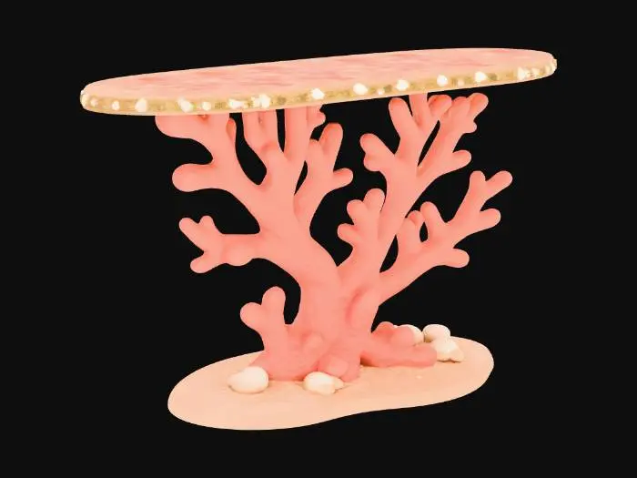 3D model for Beaded Coral Table