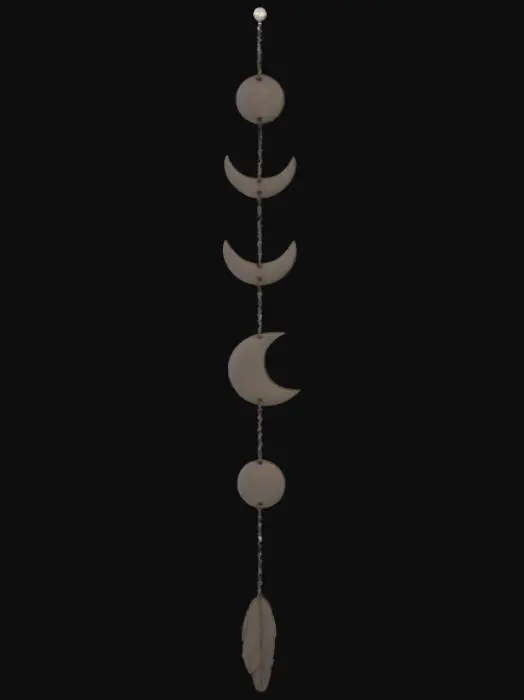 3D model for Moon Phases and Feather Wall Hanging