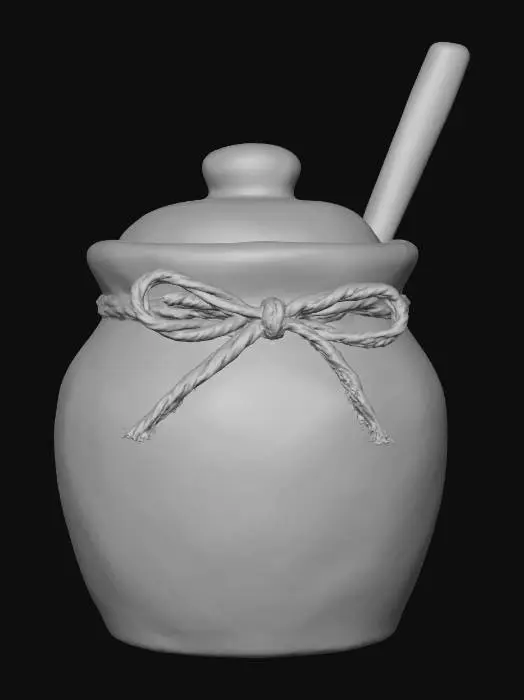 3D model for Honey Jar with Dipper