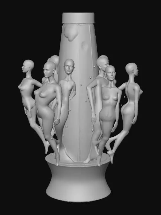 3D model for Lava lamp 4 corps futurist