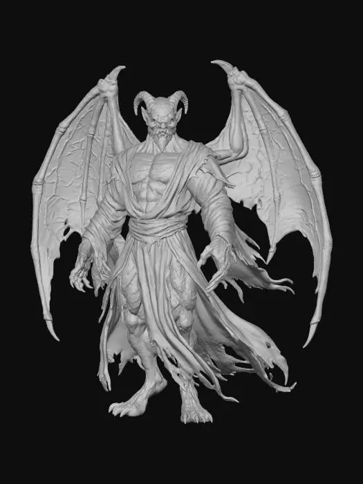 3D model for give this satan body and create full body image of satan.