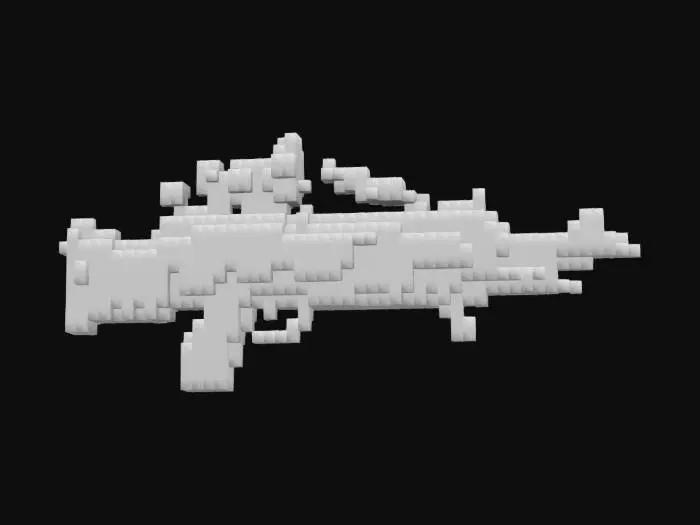 3D model for A high quality, realistic 3d model of a M249 SAW