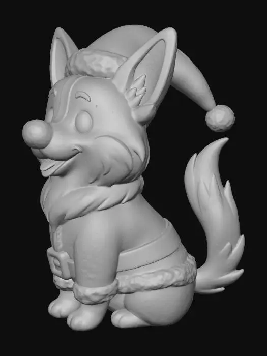 3D model for Santa Corgi