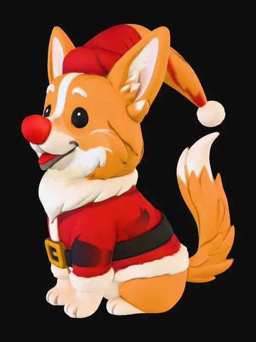 3D model for Santa Corgi