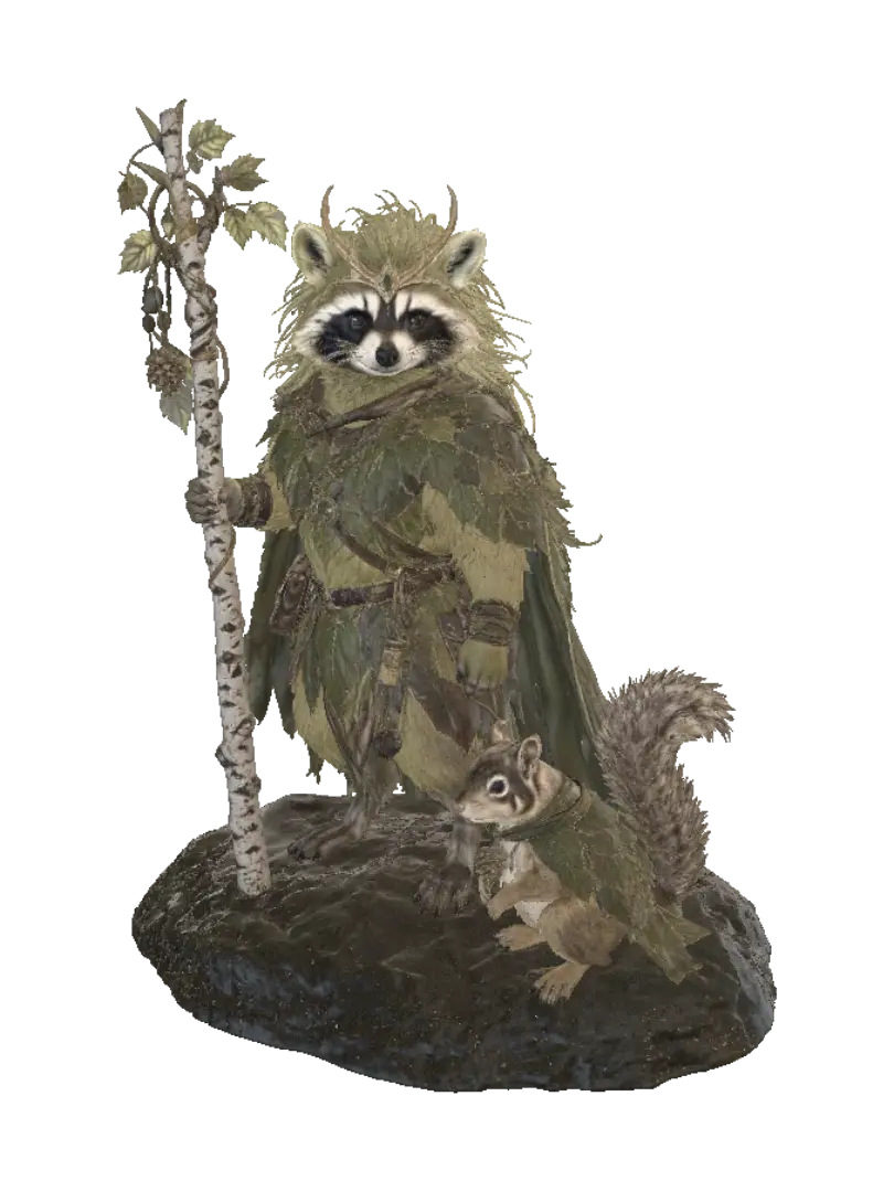 Forest Guardians - Standoff 3D model, vytvořený pomocí AI