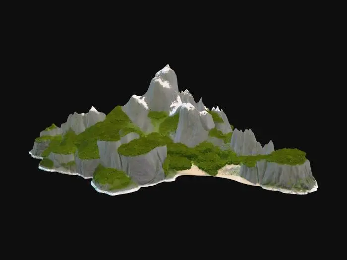3D model for Emerald Peaks Island