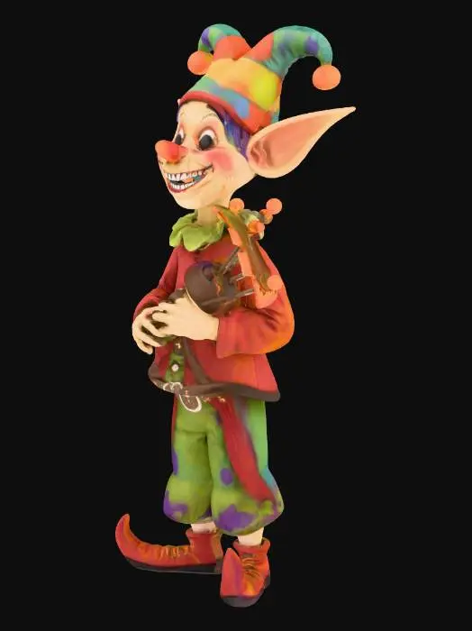 3D model for Jester's Grin piper style halloween