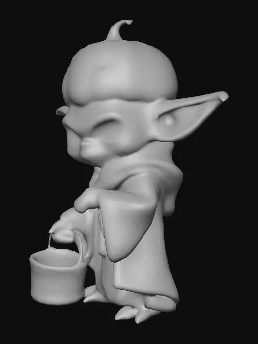 3D model for Pumpkin Baby Yoda, #Halloween2025#
