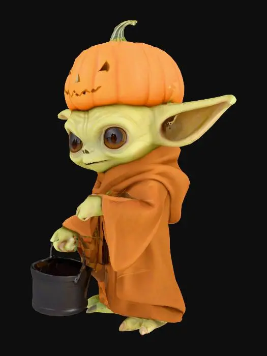 3D model for Pumpkin Baby Yoda, #Halloween2025#