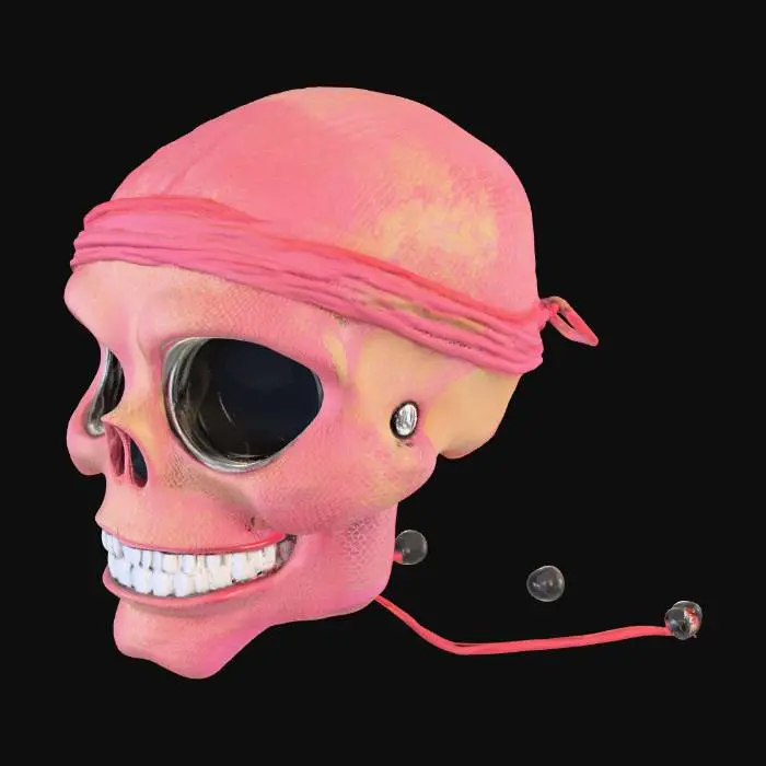 3D model for Pirate mesh mask for kids, #PBR# cartoon, clothing, 