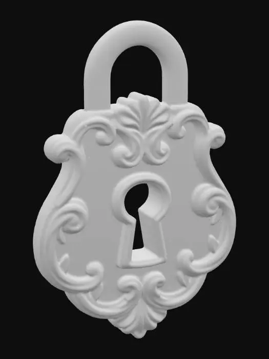 3D model for Ornate Padlock